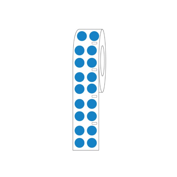 Direct Thermal Cryo 13mm Dots for 2.0ml Tubes/Vials Blue Roll Form